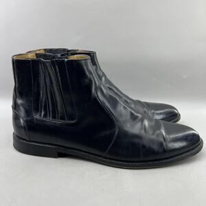 Mezlan Chelsea Boots Men Size 12 Black Leather Ankle Dress Shoes Pull On Shoes